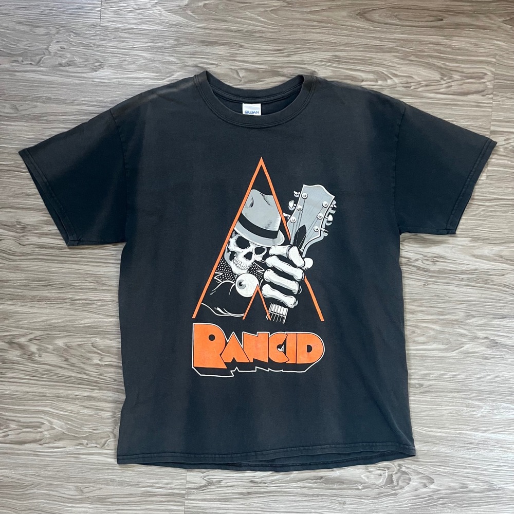 2000's Rancid Band T-Shirt Mens Large A Clockwork Orange Punk Rock Skeleton
